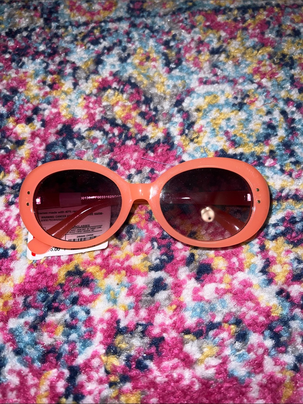 Coral Oval Sunglasses